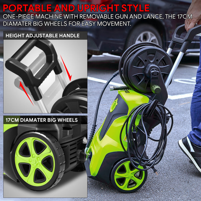 2176 PSI 2.4 GPM Electric Portable High Pressure Power Washer - 1800W (Green)