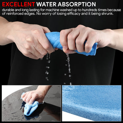 Microfiber Car Cleaning Cloth Towels Rag - 12 in. x 16 in. - [A Variety of Quantity Options]