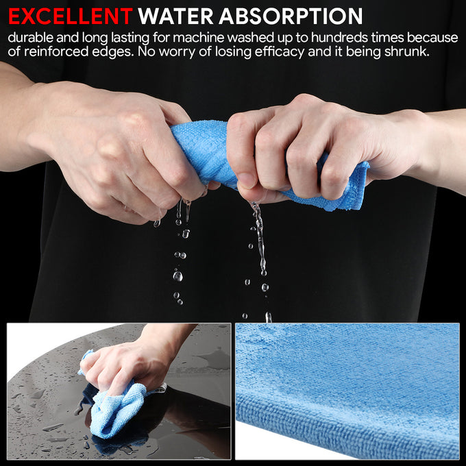 Microfiber Car Cleaning Cloth Towels Rag - 12 in. x 16 in. - [A Variety of Quantity Options]