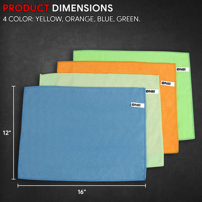Microfiber Car Cleaning Cloth Towels Rag - 12 in. x 16 in. - [A Variety of Quantity Options]