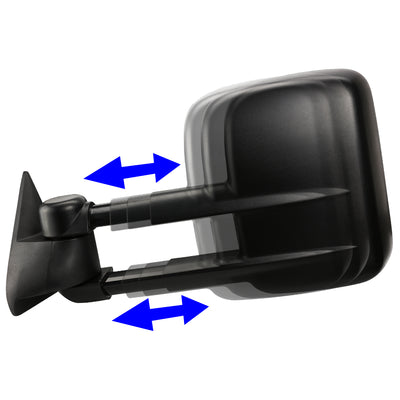 D-Motoring - Towing Mirrors - Powered+Heated - Black - Pair - Chevy Silverado / Suburban / Avalanche / Tahoe / Cadillac Escalade - 2