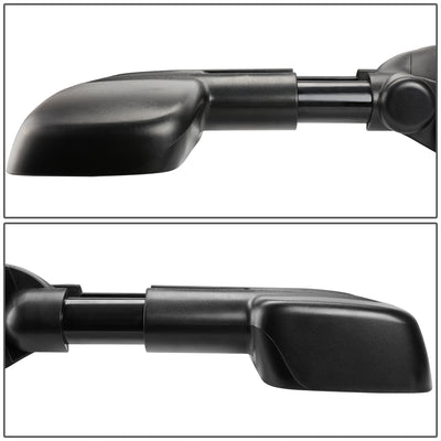D-Motoring - Towing Mirrors - Powered+Heated - Black - Pair - Chevy Silverado / Suburban / Avalanche / Tahoe / Cadillac Escalade - 4