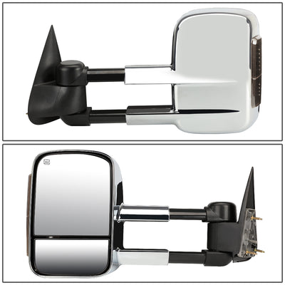 D-Motoring - Towing Mirrors - With LED Turn Signal Light - Smoked Corner - Pair - Chevy Silverado / Suburban / Avalanche / Tahoe / Cadillac Escalade - 3