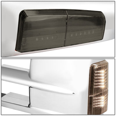 D-Motoring - Towing Mirrors - With LED Turn Signal Light - Smoked Corner - Pair - Chevy Silverado / Suburban / Avalanche / Tahoe / Cadillac Escalade - 5