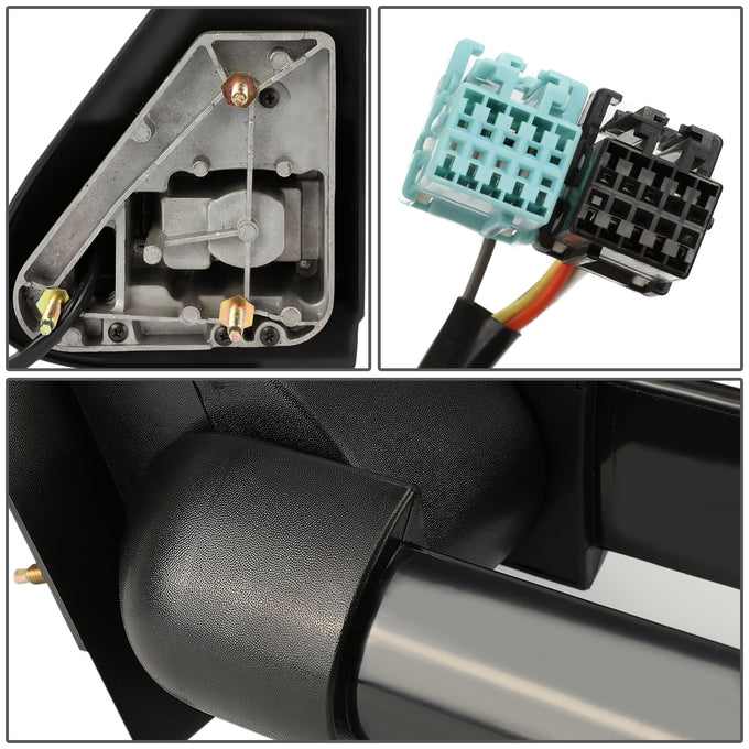 D-Motoring - Towing Mirrors - With LED Turn Signal Light - Smoked Corner - Pair - Chevy Silverado / Suburban / Avalanche / Tahoe / Cadillac Escalade - 7