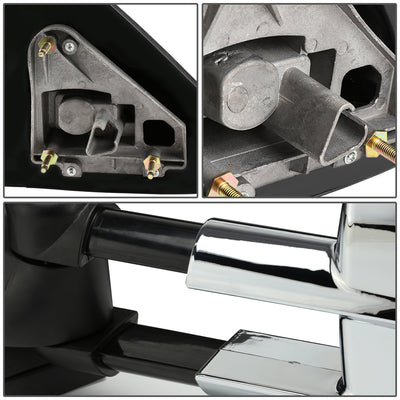 D-Motoring - Towing Mirrors - Extendable - Chrome - Pair - 97-03 Ford F-150 / F-150 Heritage / F-250 Light Duty - 7