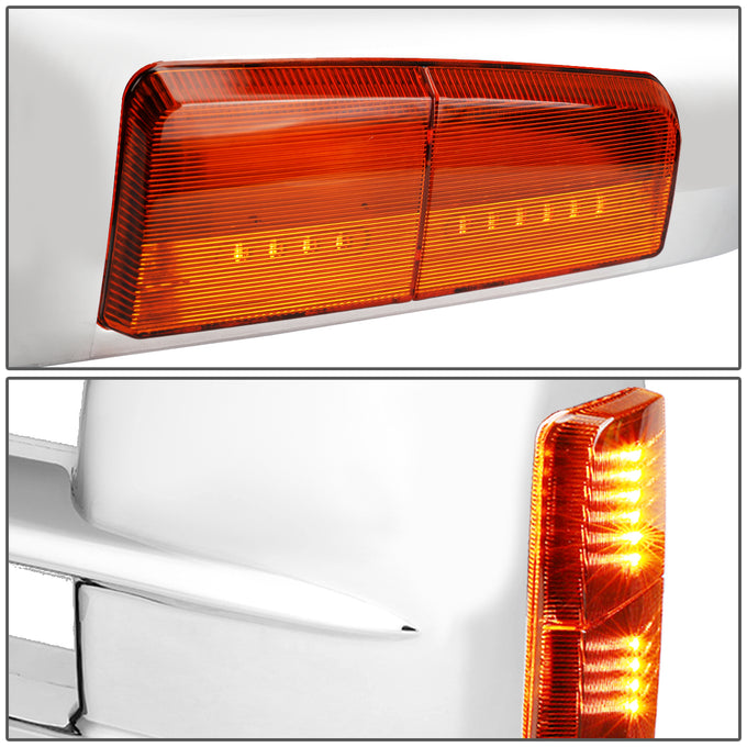 D-Motoring - Towing Mirrors - With LED Turn Signal Light - Powered+Smoked - Amber Corner - Pair - Ford F-150 / F-150 Heritage / F-250 Light Duty - 5
