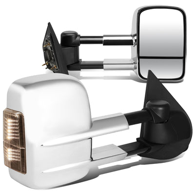 D-Motoring - Towing Mirrors - With LED Turn Signal Light - Powered+Smoked - Pair - Ford F-150 / F-150 Heritage / F-250 Light Duty - 1