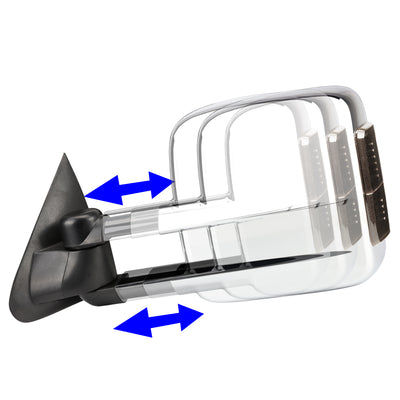 D-Motoring - Towing Mirrors - With LED Turn Signal Light - Powered+Smoked - Pair - Ford F-150 / F-150 Heritage / F-250 Light Duty - 2