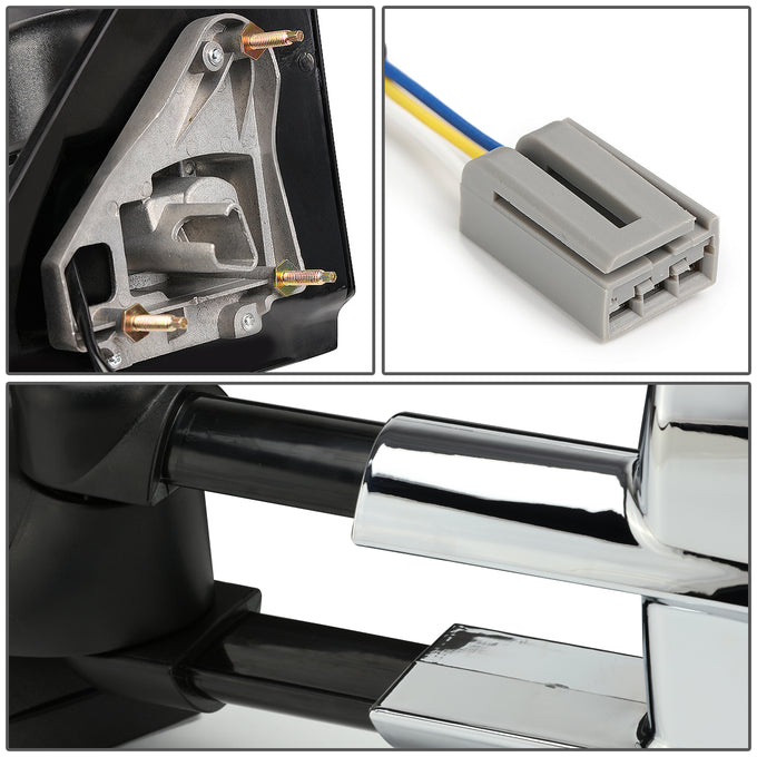 D-Motoring - Towing Mirrors - With LED Turn Signal Light - Powered+Smoked - Pair - Ford F-150 / F-150 Heritage / F-250 Light Duty - 7