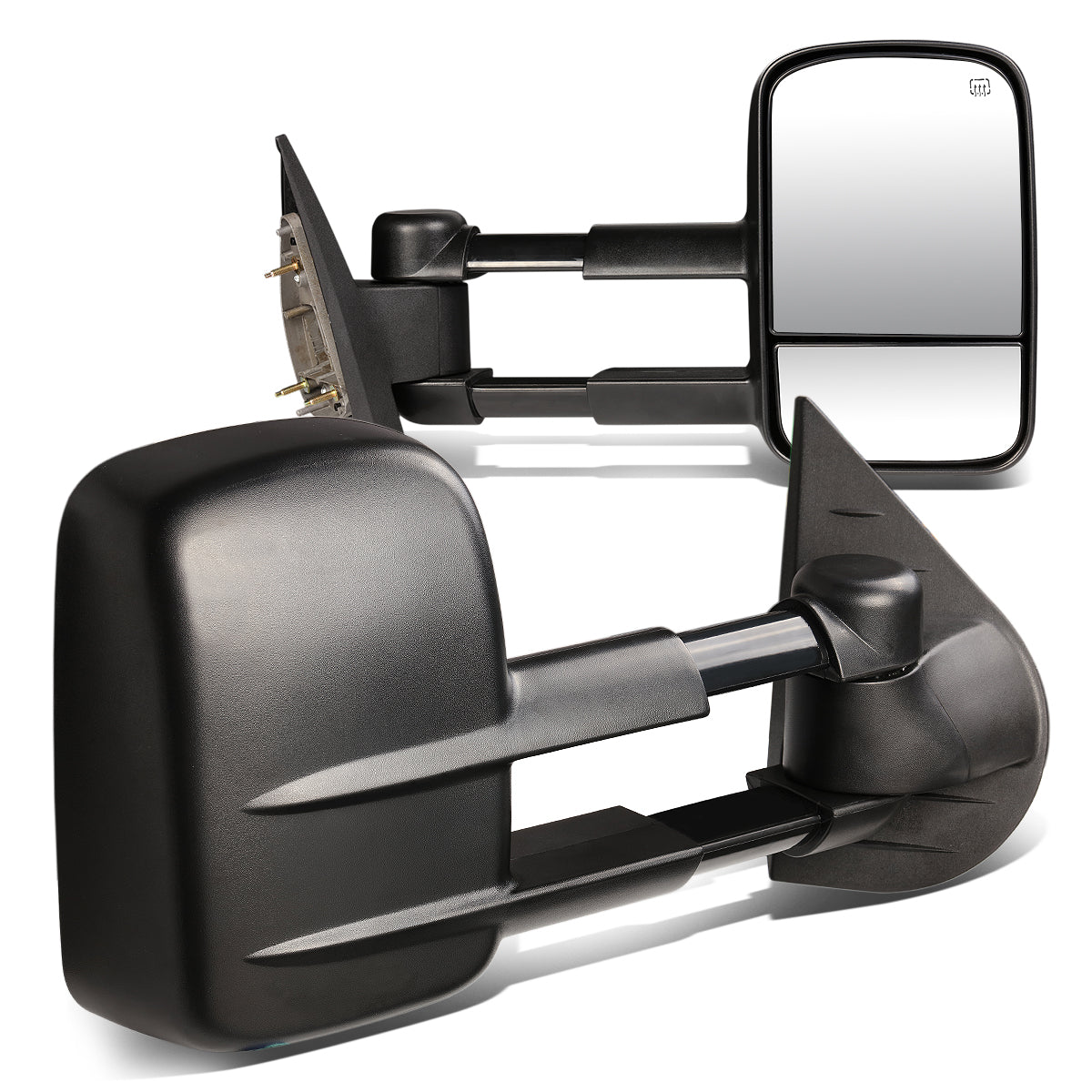 D-Motoring - Towing Mirrors - Powered+Heated - Pair - Chevy Silverado 1500 / 1500HD / 2500HD / Sierra 3500 / 3500HD / Tahoe - 1