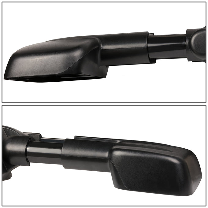 D-Motoring - Towing Mirrors - Powered+Heated - Pair - Chevy Silverado 1500 / 1500HD / 2500HD / Sierra 3500 / 3500HD / Tahoe - 4