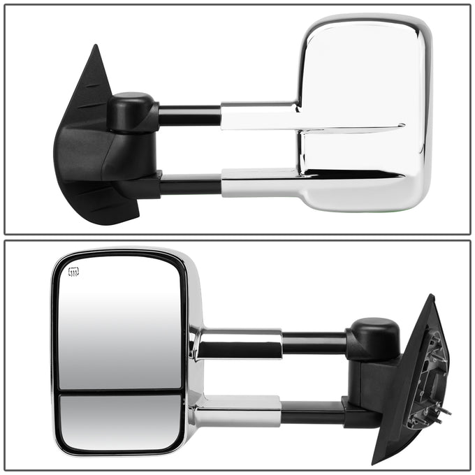 D-Motoring - Towing Mirrors - Powered+Heated - Pair - Chevy Silverado 1500/1500HD/2500HD / Sierra 3500/3500HD / Tahoe - 3