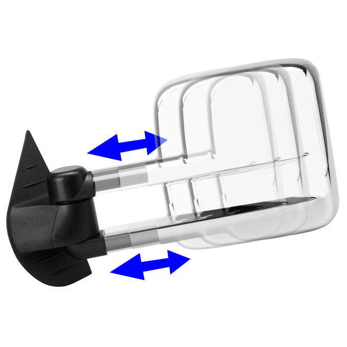 D-Motoring - Towing Mirrors - Powered+Heated - Pair - Chevy Silverado 1500/1500HD/2500HD / Sierra 3500/3500HD / Tahoe - 2
