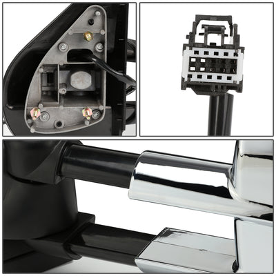 D-Motoring - Towing Mirrors - Powered+Heated - Pair - Chevy Silverado 1500/1500HD/2500HD / Sierra 3500/3500HD / Tahoe - 7