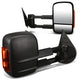 D-Motoring - Towing Mirrors - With LED Turn Signal Light - Towing Manual Telescope - Pair - Chevy Silverado 1500/1500HD/2500HD GMC Sierra 3500/3500HD - 1