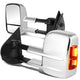 Chrome Manual Towing Mirrors (Pair)<br>07-13 Chevy Silverado Tahoe, GMC Sierra Yukon