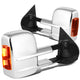 Chrome Manual Towing Mirrors (Pair)<br>07-13 Chevy Silverado Tahoe, GMC Sierra Yukon