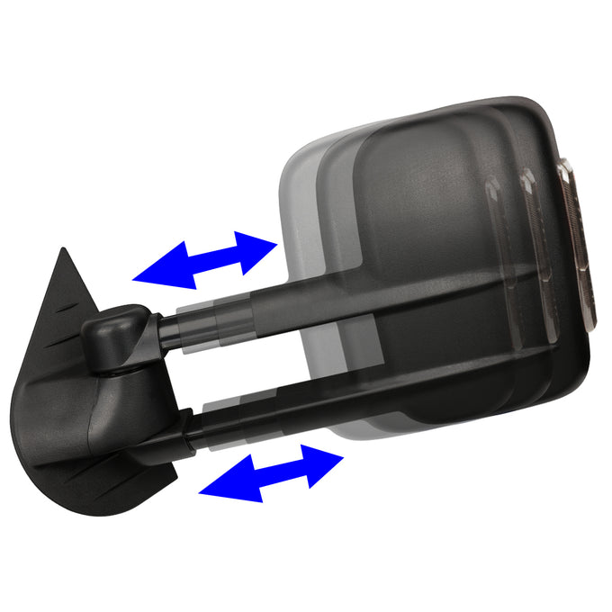 D-Motoring - Towing Mirrors - With LED Turn Signal Light - Powered+Heated - Pair - Chevy Silverado 1500 / 1500HD / 2500HD / Suburban 1500 / 2500 / Tahoe - 2