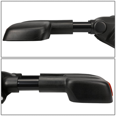 D-Motoring - Towing Mirrors - With LED Turn Signal Light - Powered+Heated - Pair - Chevy Silverado 1500 / 1500HD / 2500HD / Suburban 1500 / 2500 / Tahoe - 4