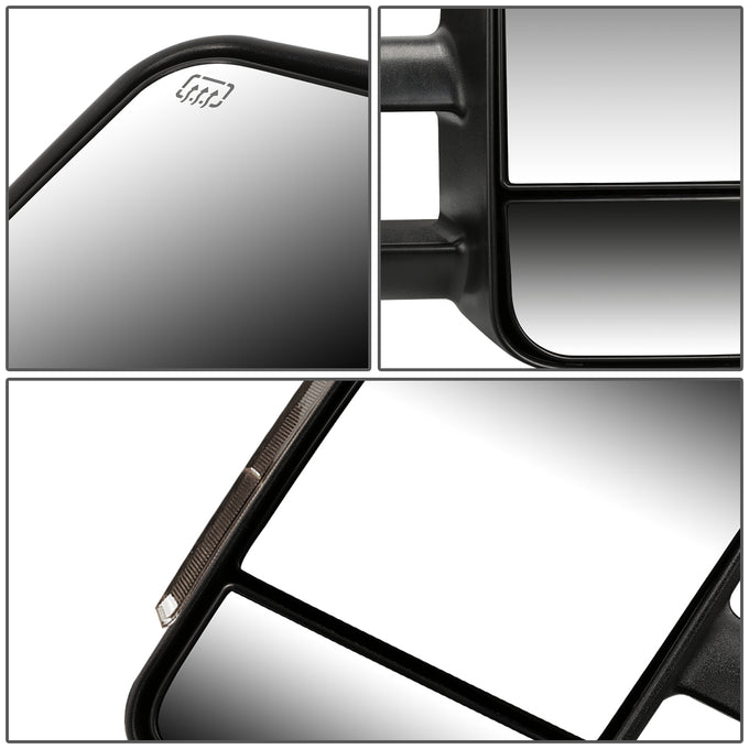 D-Motoring - Towing Mirrors - With LED Turn Signal Light - Powered+Heated - Pair - Chevy Silverado 1500 / 1500HD / 2500HD / Suburban 1500 / 2500 / Tahoe - 6