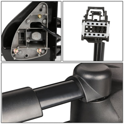 D-Motoring - Towing Mirrors - With LED Turn Signal Light - Powered+Heated - Pair - Chevy Silverado 1500 / 1500HD / 2500HD / Suburban 1500 / 2500 / Tahoe - 7