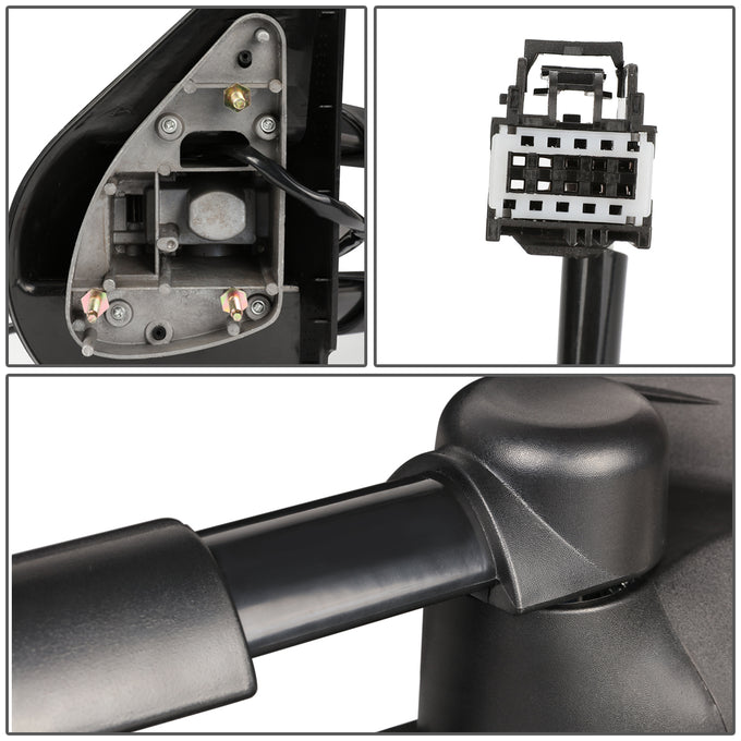 D-Motoring - Towing Mirrors - With LED Turn Signal Light - Powered+Heated - Pair - Chevy Silverado 1500 / 1500HD / 2500HD / Suburban 1500 / 2500 / Tahoe - 7