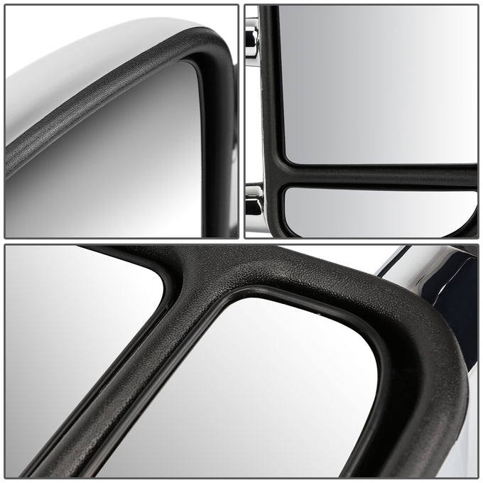 D-Motoring - Towing Mirrors - Extendable Arm - Chrome - Pair - 99-07 Ford F250 / F350 / F450 / F550 Super Duty - 6