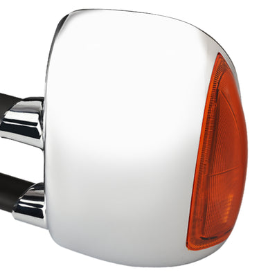 D-Motoring - Towing Mirrors - With LED Turn Signal Light - Extendable - Chrome - Pair - Ford F250 / F350 / F450 / F550 Super Duty - 2