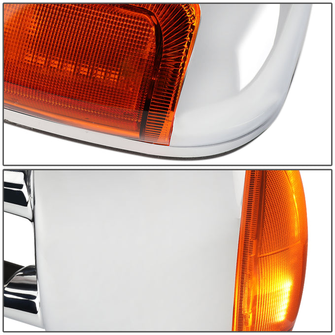 D-Motoring - Towing Mirrors - With LED Turn Signal Light - Extendable - Chrome - Pair - Ford F250 / F350 / F450 / F550 Super Duty - 5