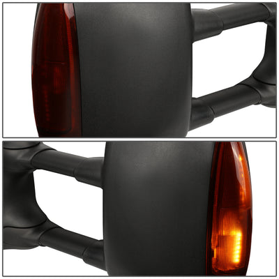 D-Motoring - Towing Mirrors - With LED Turn Signal Light - Powered+Heated - Amber Corner - Pair - Ford F250 / F350 / F450 / F550 Super Duty - 5