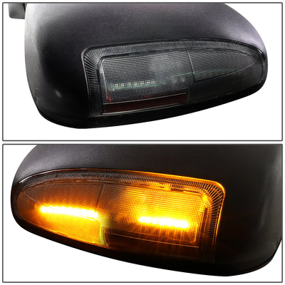 D-Motoring - Towing Mirrors - With LED Turn Signal Light - Powered+Heated - Smoked Corner - Pair - Ford F250 / F350 / F450 / F550 Super Duty - 5