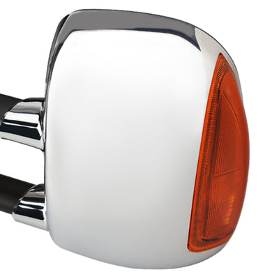 D-Motoring - Towing Mirrors - With LED Turn Singal Light - Powered - Amber Corner - Pair - Ford F250 / F350 / F450 / F550 Super Duty - 2