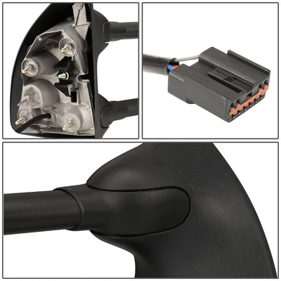 D-Motoring - Towing Mirrors - With LED Turn Singal Light - Powered - Amber Corner - Pair - Ford F250 / F350 / F450 / F550 Super Duty - 7