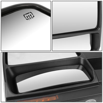 D-Motoring - Towing Mirrors - With LED Turn Signal Light + Puddle Light - Powered+Heated - Pair - Ford F-150 - 5