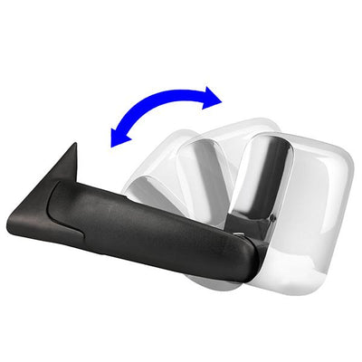 94-02 Dodge Ram Truck Tow Towing Mirrors - Manual - Flip Up - Pair - TWM-011-T222-CH - 4