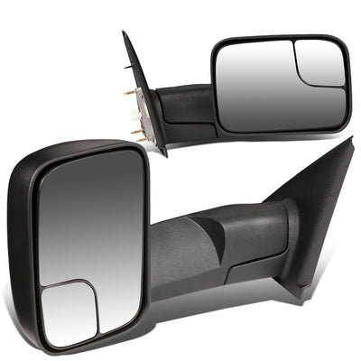 D-Motoring - Towing Mirrors - Adjustable Foldable - Black - Pair - Dodge RAM 1500 / 2500 / 3500 - 1