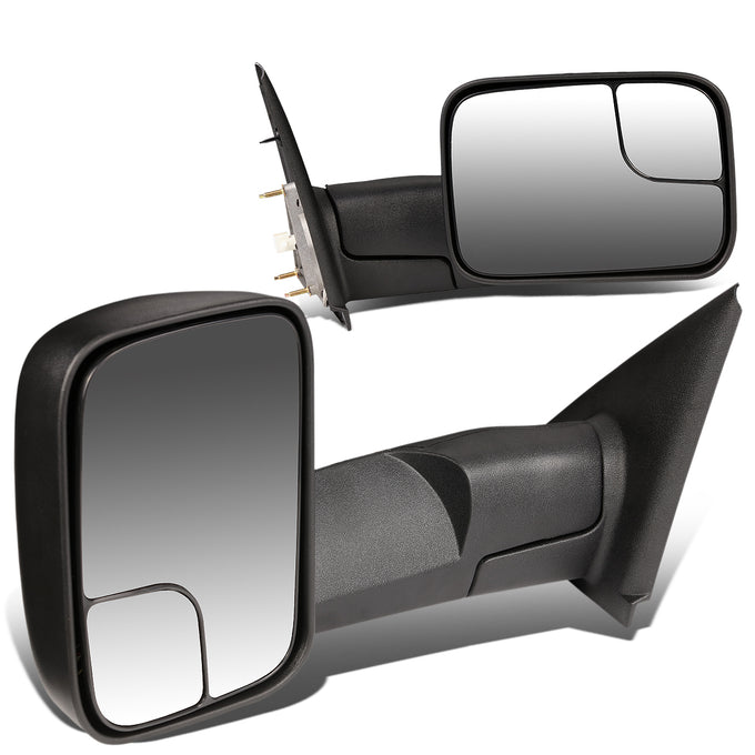 D-Motoring - Towing Mirrors - Adjustable Foldable - Black - Pair - Dodge RAM 1500 / 2500 / 3500 - 1