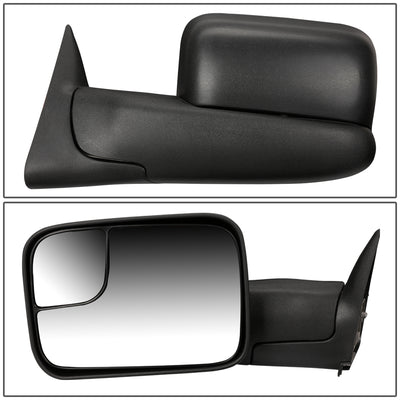 D-Motoring - Towing Mirrors - Adjustable Foldable - Black - Pair - Dodge RAM 1500 / 2500 / 3500 - 3