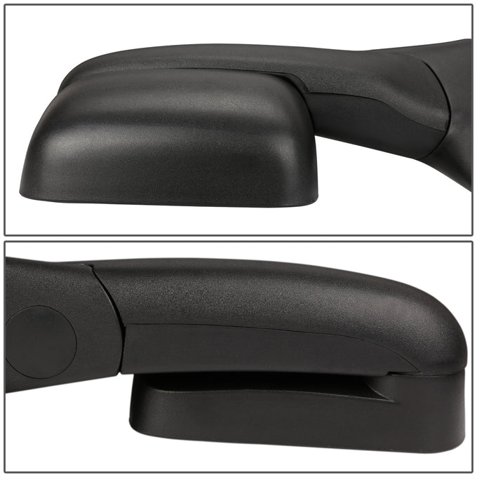 D-Motoring - Towing Mirrors - Adjustable Foldable - Black - Pair - Dodge RAM 1500 / 2500 / 3500 - 4