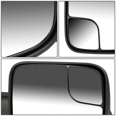 D-Motoring - Towing Mirrors - Adjustable Foldable - Black - Pair - Dodge RAM 1500 / 2500 / 3500 - 6