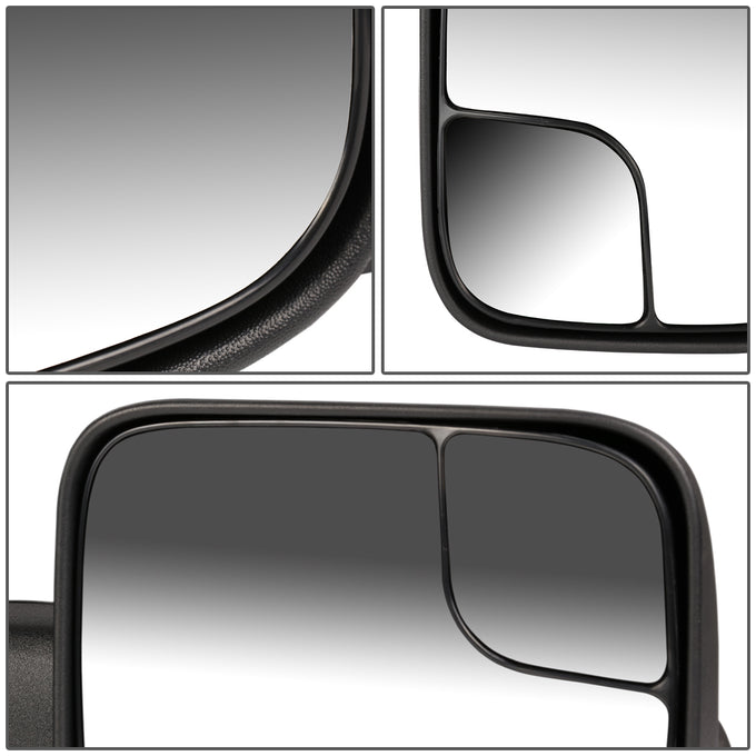 D-Motoring - Towing Mirrors - Adjustable Foldable - Black - Pair - Dodge RAM 1500 / 2500 / 3500 - 6