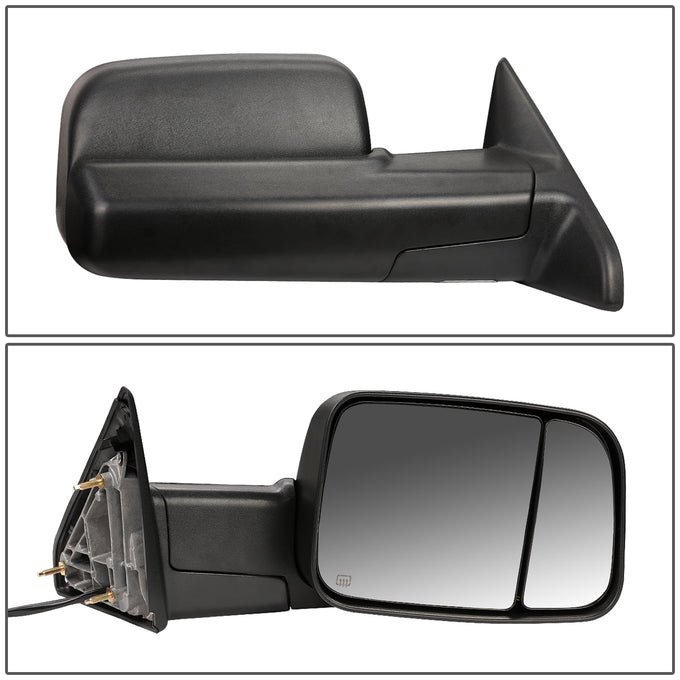 D-Motoring - Towing Mirrors - Powered+Heated - Pair - Dodge RAM 1500 / 2500 / 3500 / 4500 / 5500 - 3
