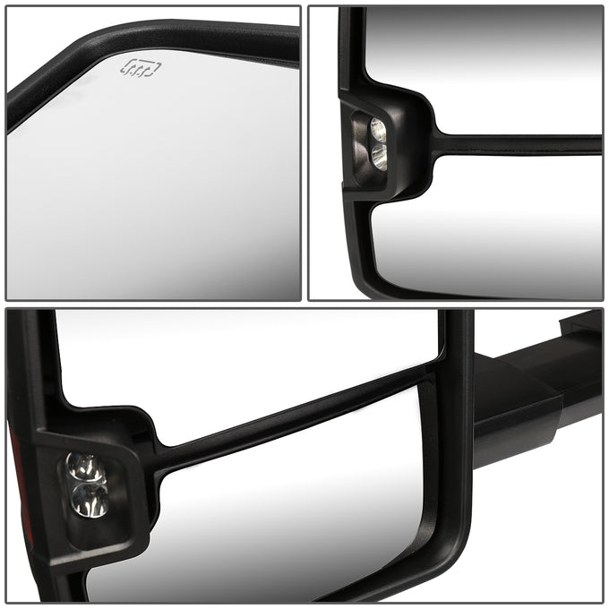 D-Motoring - Towing Mirrors - With LED Turn Singal Light - Powered+Heated - Amber Corner - Pair - Silverdo / Suburban / Tahoe / GMC Yukon / Sierra / Escalade - 6