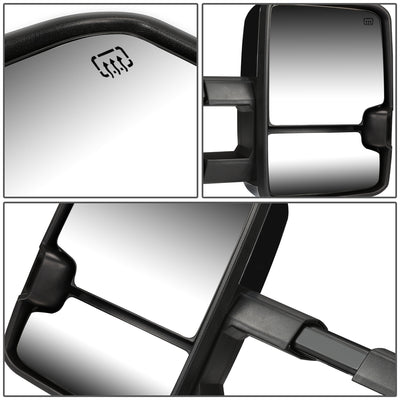 D-Motoring - Towing Mirrors - With LED Turn Singal Light - Powered+Heated - Telescoping - Silverdo / Suburban / Tahoe / GMC Yukon / Sierra / Escalade - 5