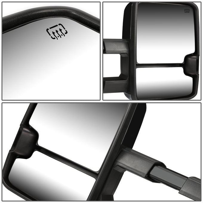 D-Motoring - Towing Mirrors - With LED Turn Singal Light - Powered+Heated - Telescoping - Silverdo / Suburban / Tahoe / GMC Yukon / Sierra / Escalade - 5