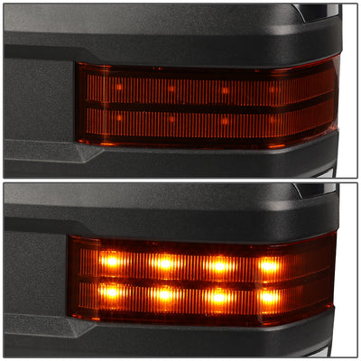 D-Motoring - Towing Mirrors - With LED Turn Singal Light - Powered - Amber Corner - Pair - 14-17 Silverado 1500 / 2500 / 3500 / Sierra 1500 / 2500 /3500 - 5