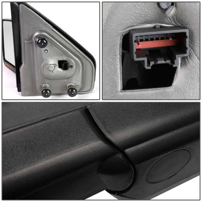 D-Motoring - Towing Mirror - Foldable - With LED Turn Signal Light - Left/Driver - Ford F-150 - 7
