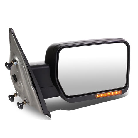 D-Motoring - Towing Mirror - Foldable - With LED Turn Signal Light - Black - Right/Passenger - Ford F-150 - 1