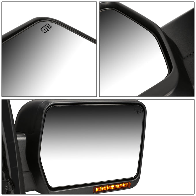 D-Motoring - Towing Mirror - With LED Turn Signal Light - Powered+Heated - Right/Passenger Side - Ford F-150 - 6